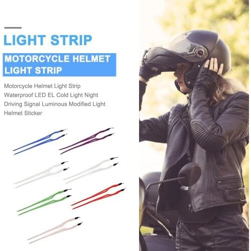 Motorcycle Helmet Light Strip Waterproof LED EL Cold Light Night Driving Signal Luminous Modified Light Helmet Sticker