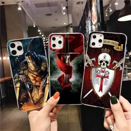 Templar Knight Phone Case for iphone 12 pro max mini 11 pro XS MAX 8 7 6 6S Plus X 5S SE 2020 XR cover