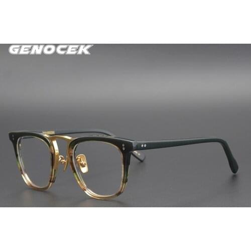 Vintage Acetate Optical Glasses Frame Men Women Luxury Brand Myopia Prescription Eyeglasses Frame Spectacles Female Eyewear