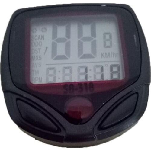 Waterproof Bike Computer Bicycle Meter Odometer Speedometer Cycling Computer Velocimetro Wired Stopwatch LCD Display