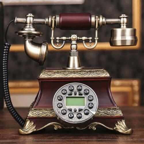 Ye are the top antique European Garden retro home office telephone landline phone caller ID Dial number Decoration home Rotate