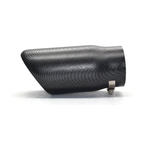 1 Pcs Universal Car Exhaust Tip For All Car Aluminum Mufflers Tips Black Carbon Look Tailpipe For Universal Nozzle