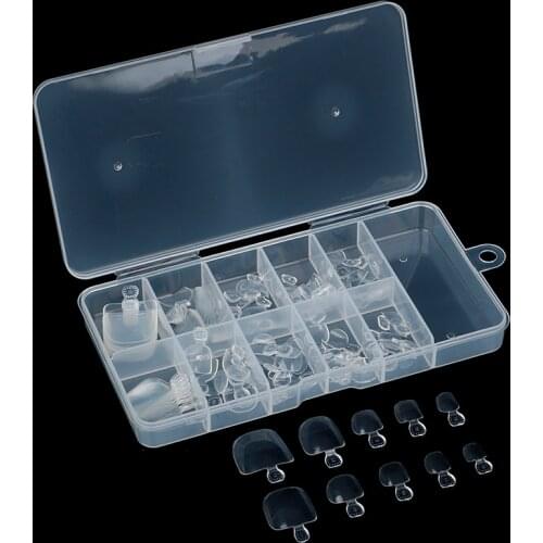 100pcs/Box Natural Clear Foot Fake Nails Artificial Toe False Nais Detachable Nails Tips Manicure Art Fake Toe Nails