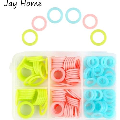 180Pcs Knitting Stitch Markers Rings 3 Sizes Crochet Locking Stitch Marker Circle Knitting Counter Needle Clip with Storage Box