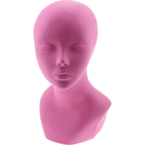 20’’ Unisex Wig Display Mannequin Head Makeup Manikin Head Model Stand For Hat Cap Necklace - 7 Colors Optional