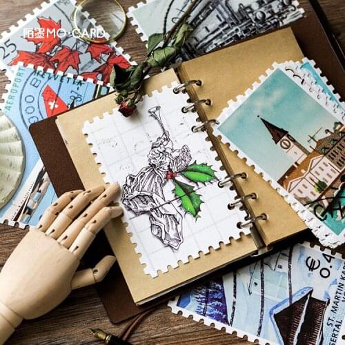 30 Sheets/Set Retro Stamp series Postcard/Greeting Card/Message Card/Birthday Letter Envelope Gift Card