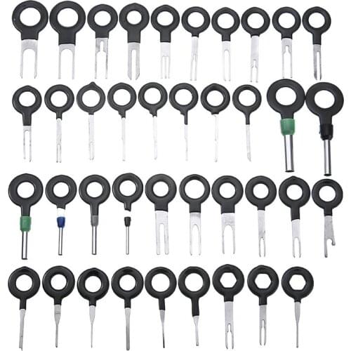 39pcs Needle Pin Ejector Wire Terminal Removal Tool Auto Stainless Steel Kit Key Pin Car Electrical Wire Crimp Connector