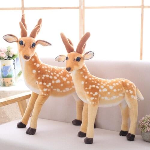 50/60cm plush simulation Sika Deer good quality stuffed soft lovely beautiful Educational for children christmas gift kid