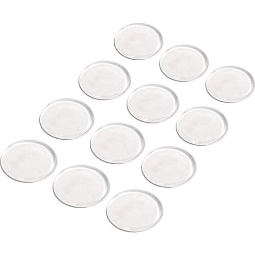 AU05 -Transparent Bumpers Pads Large 18PCS Adhesive Round Bumper Pads for Glass Table Top Cutting Board Cabinet Drawer