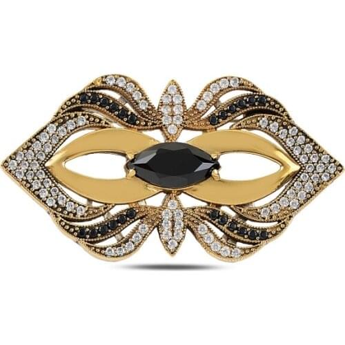 Silverlina Silver Zircon Stone Authentic Brooch