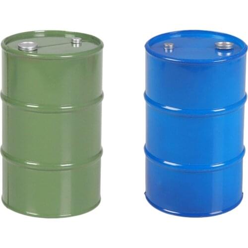 1:10 Remote Control Model Car Accessories Metal Oil Barrel Drum for SCX10 90047 CC01 D90 D110 TF2 Traxxas TRX4 KM4