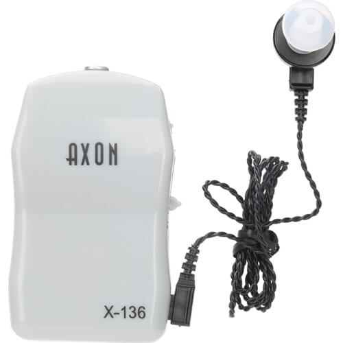 AXON X-136 Pocket Hearing aid Wired Sound Amplifier Receiver Amplificador Adjustable Tone Deaf Aid Eare Care Tool