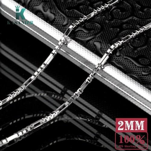 KASANIER 925 Sterling Silver Necklace New Style Box Chain Necklaces for Women and Men diy Jewelry Single Piece Original Design
