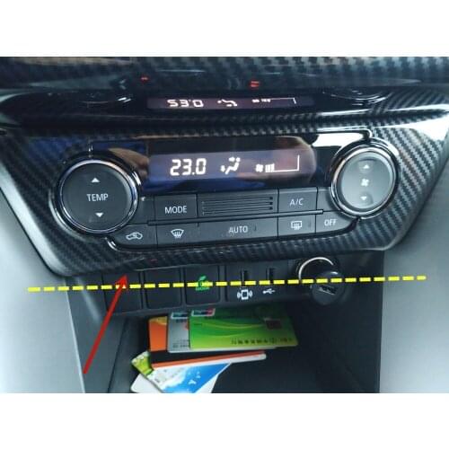 For Mitsubishi Eclipse Cross 2018 2019 ABS Chrome Air conditioning switch decorative frame Protection decoration Car styling