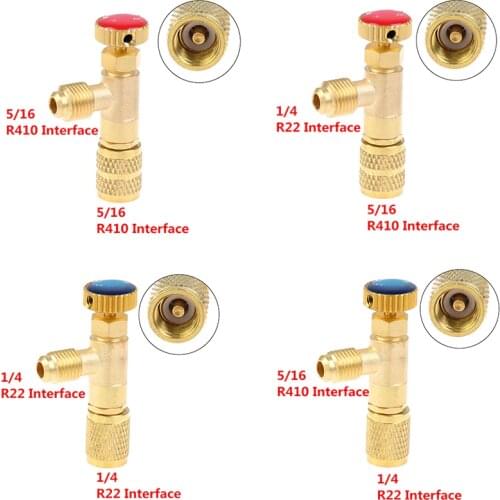 R410A R22 Air Conditioning Refrigerant Liquid Safety Valve 1/4 "Safety Adapter Air Conditioning Repair And Fluoride