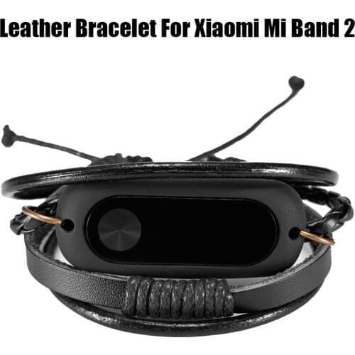 For Xiaomi Mi Band 2 Leather Bracelet Strap Watchbands Smart Watches Bands xaomi xiomi xiami miband band2