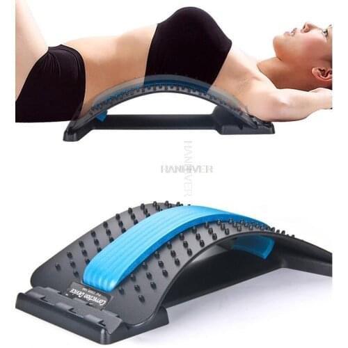 Back Stretcher Massager Neck Waist Pain Relief Magic Support Massage Home Muscle Stimulator Relaxation Fitness Equipment