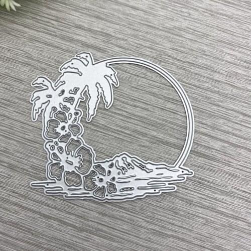 Circle Craft Metal Cutting Dies Cut Die Mold Coconut Tree Scrapbook Paper Craft Knife Mould Blade Punch Stencils Dies
