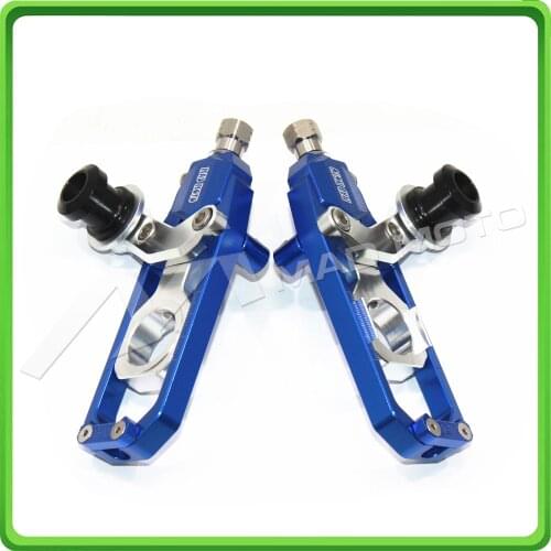Motorcycle Chain Tensioner Adjuster with paddock bobbins fit for HONDA CBR 1000 RR CBR1000RR 2004 2005 2006 2007 Blue & Silver