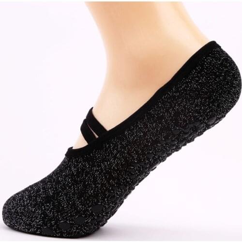 USHINE Women High Quality Bandage Yoga Socks Non-slip Quick Dry Damping Pilates Ballet Socks Good Grip for Women Cotton Socks