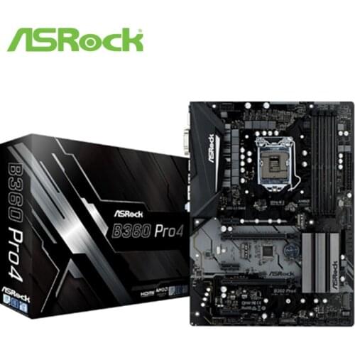 New ASRock B360M Pro4 desktop motherboard LGA 1151 DDR4 64GB USB2.0 USB3.1 B360 Desktop board PC sales mainboard
