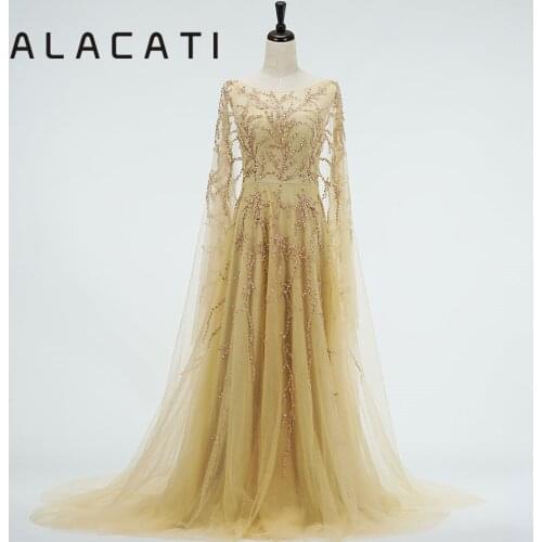 2019 new heavy manualSexy V-neck sleeveless beaded crystal evening dress