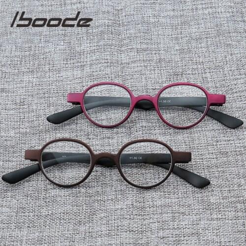 Iboode Portable Reading Glasses Women Men Simple Oval Presbyopic Eyelasses Lightweight Farsightedness Eyewear +1.0 1.5 2.0 2.5 3