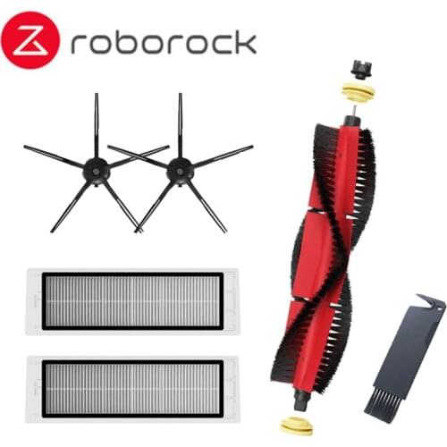 Original Roborock S5 Max Accessories Detachable Main Brush,Vacuum Cleaner Silicon Side Brush Washable Filter For S50 S6 MaxV