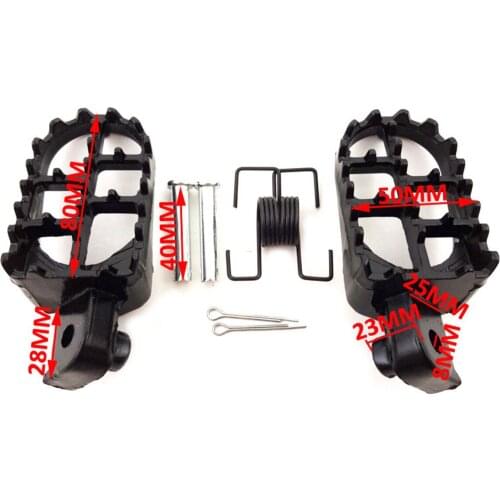 For Honda CRF 50/ 70/ 80/ 100 XR50 XR70 Pedals Pegs Accessories Aluminum Black Folding