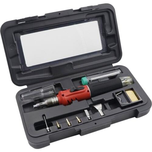 Portable small gas soldering irons self-ignition gas-filled gas welding gun home welding service gas soldering irons 10 in 1