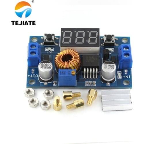 1PCS 5A 75W XL4015 DC-DC Converter Adjustable Step-Down Module 4.0-38V to 1.25V-36V DIY Adjustable Power Supply TEJIATE