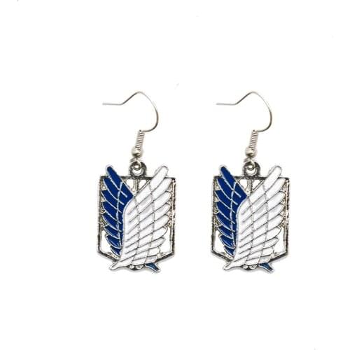 Anime Attack On Titan Drop Earring Wings of Freedom Scout Legion Metal Earrings For Men Women High Quality Ear Jewelry
