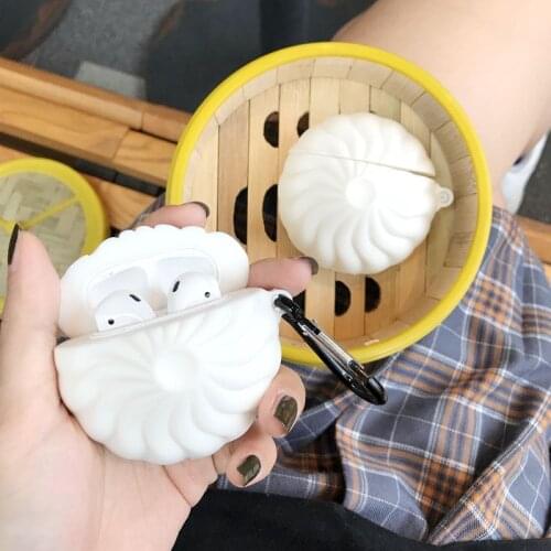 Earphone Silicone Case Bao Dim Sum Case for Airpods Cases Bluetooth Wireless Earphone Protective Case on For Airpods 12 Cover