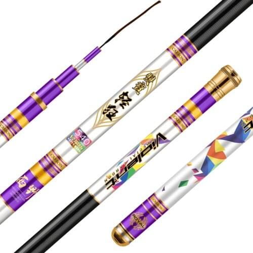 High carbon telescopic fihshing rod 3.6-7.2 meter super hard ultra light 28-37 tune hand fishing rod Common carp fishing rod