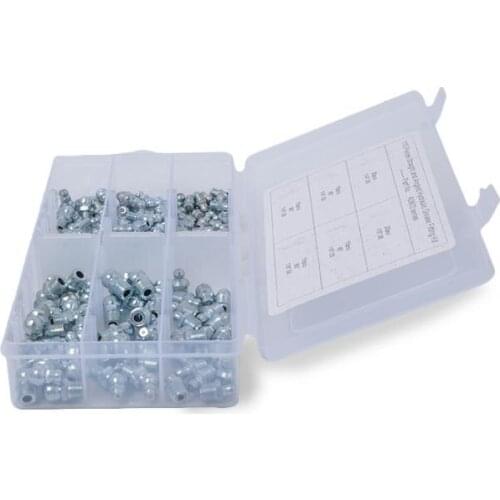 Pack Of 110 Car Marine Boat 1/4" 1/8" Hydraulic Grease Zerk Fitting SAE Kit