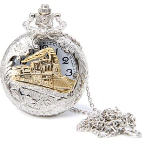 Vintage Retro Pocket Watch Hollow Cover Design Quartz Movment Necklace Pendant Chain Unisex Gifts Clock cep saati