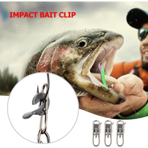 10pcs Stainless Steel Impact Bait Clip IMPS Impact Bait Clip Fishing Hook Decoupling Accessories