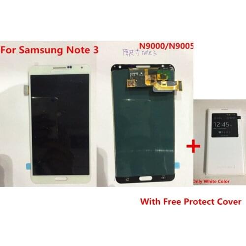 100% Tested AMOLED Note3 LCD Display Touch Screen Digitizer Assembly With Protect Cover For Samsung Galaxy Note 3 N9000 N9005