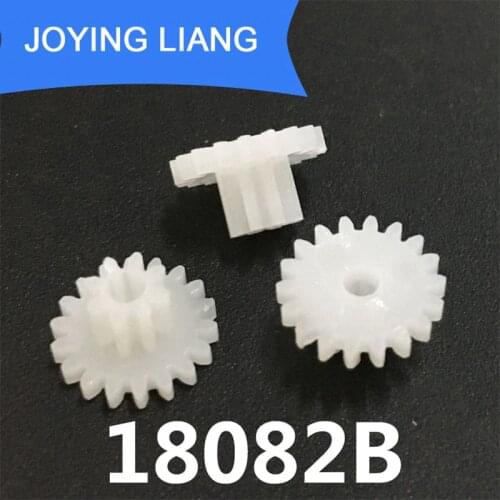 18082B 0.5M Double Plastic Gear 10MM Diameter 18 Teeth + 8 Teeth 2MM Loose Double-layer Gear Toy Accessories 10pcs/lot