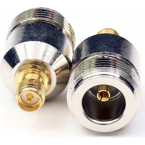 2PCS N Female Jack to RP-SMA Female Plug RF Coaxial Adapter Connector