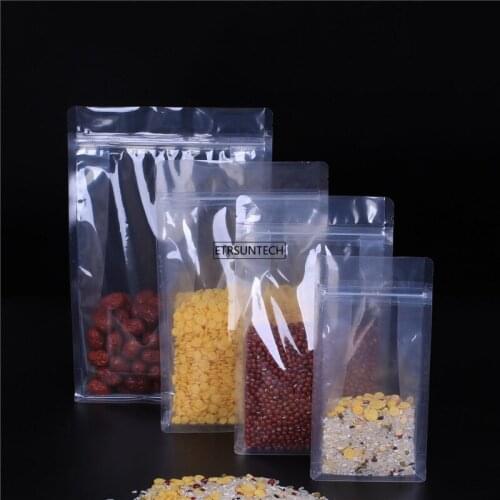 300pcs Zipper Plastic Bags Transparent Packaging Bulk Food Snack Cookies Storage Bag Kitchen Home Storage Tool