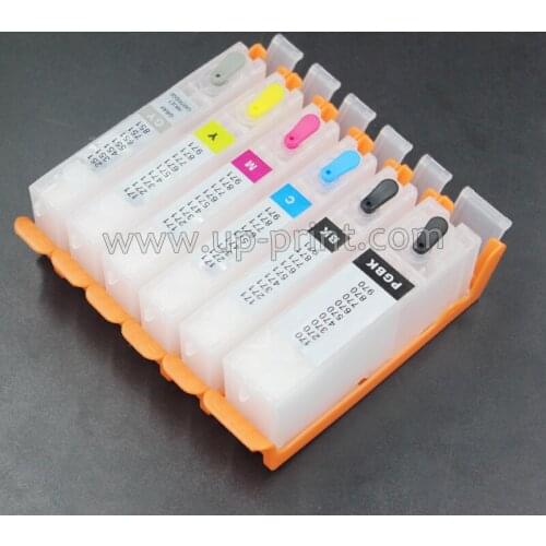 6PCS for canon 270 PGI-270 CLI-271 refillable ink cartridge for MG7720 printer with auto reset chips pgi270