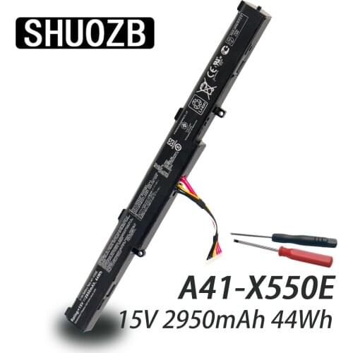 Laptop Battery A41-X550E for ASUS X450 X450E X450J X450JF X751M X751MA X751L X750JA A450J A450JF A450E 15V 2950mAh 44Wh SHUOZB