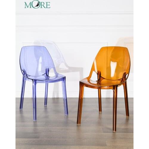 Acrylic Transparent Sillas De Comedor Creative Vanity Chair Accent Luxury Fashion Crystal Chairs Bedroom Nordic Dining Chairs