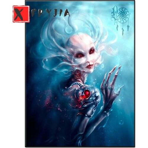 5d diy diamond painting Weird skeleton Diamond Embroidery 3d cross stitch full square round diamond mosaic kit home decor