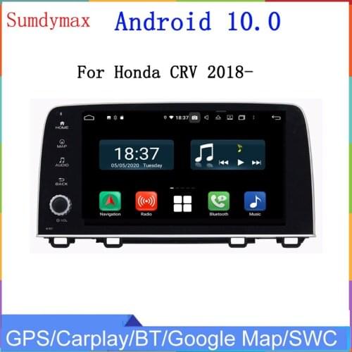 Android 10 4g ram 128g rom car dvd player for Honda CRV 2017 with gps navigation car audio stereo wifi carplay