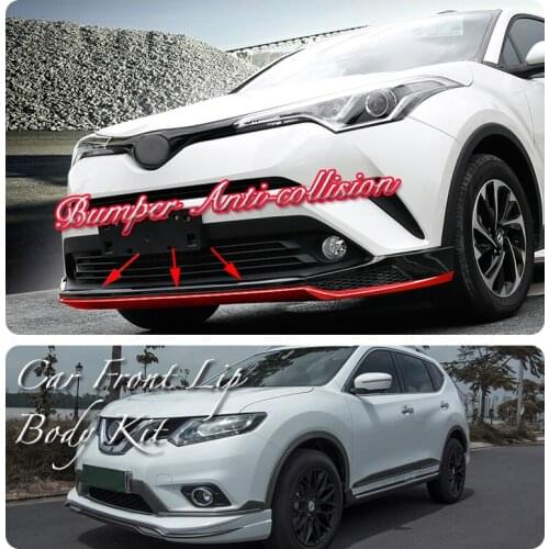 Car Bumper Lip Front Spoiler Skirt Deflector For Nissan X-Trail X Trail XTrail T30 T31 T32 Modified Body Kit VIP Hella Flush