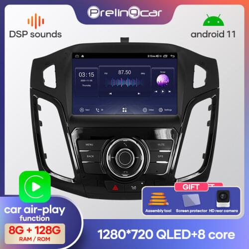 Android 10.0 System Car IPS Touch Screen Stereo For ford focus 2012-2015 years player Stereo with buttons navigation system