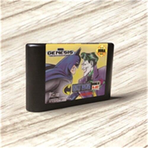Batmaned Revenge of The Joker - USA Label Flashkit MD Electroless Gold PCB Card for Sega Genesis Megadrive Video Game Console