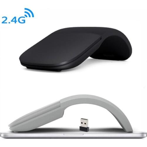 Wireless Silent USB Mouse Arc Touch Computer Mouse Usb Laser Noiseless PC Mause Foldable Folding Office Mice For Apple Microsoft